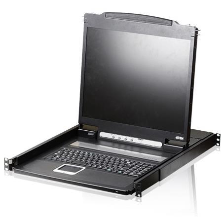 Aten CL1000N 19" LCD Integrated KVM Console with Standard Rack Mount Kit
