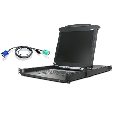 Aten CL1016MUKIT 16-Port 17" LCD Integrated USB/PS2 Combo KVM Console Bundle