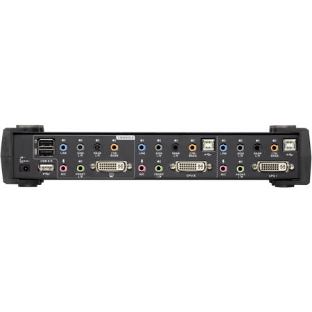 Aten CS1782A 2-Port USB Dual Link DVI KVMP Switch with 7.1 Surround Sound Audio