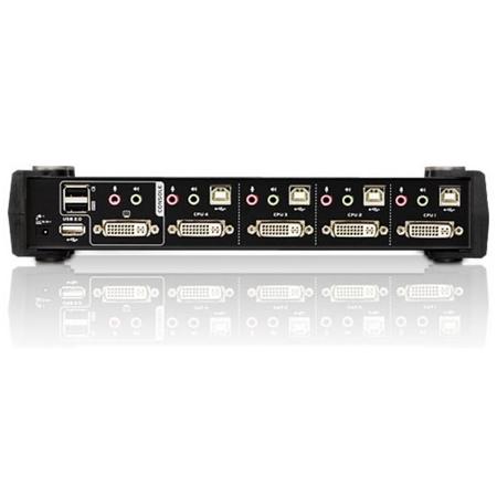 Aten CS1784A 4-Port USB Dual Link DVI KVMP Switch with 2.1 Surround Sound Audio