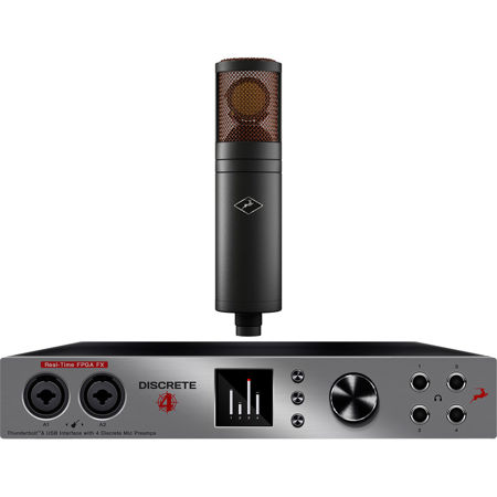 Antelope Audio Discrete 4 Mic Preamp Interface, Premium FX Pack & Edge Duo Mic