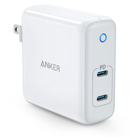 Anker PowerPort Atom PD 2 60W Ultra-Compact 2-Port USB-C Wall Charger, White