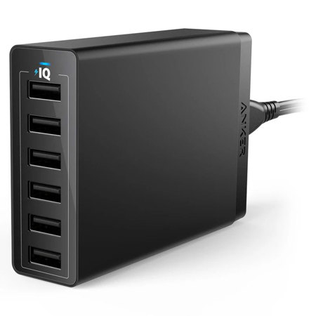 Anker PowerPort 6 60W 6-Port USB-C Wall Charger, Black
