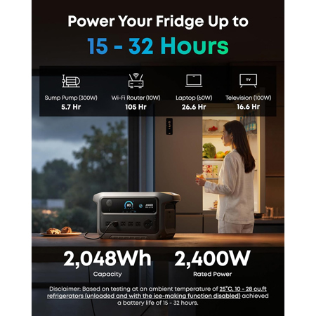 Anker SOLIX C2000X Gen 2 2048Wh 2400W Portable Power Station A1785111