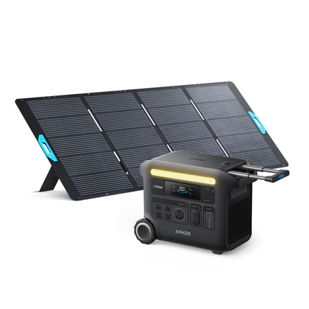 Anker SOLIX F2600 2400W 2560Wh Portable Power Station with 400W Solar Panel