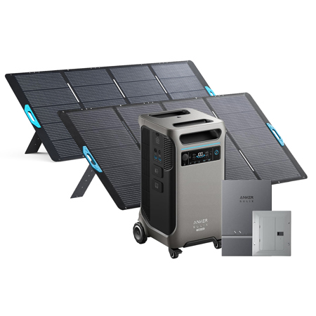 Anker SOLIX F3800 Plus 3840Wh 6000W Power Station, with 400W Solar Panel