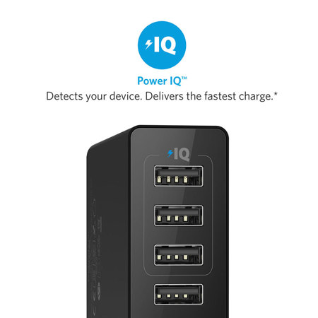Anker PowerPort Lite 6 30W 6-Port USB Wall Charger, Black