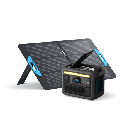 Anker SOLIX C800X 768Wh 1200W Portable Power Station with 100W Foldable Solar Panel