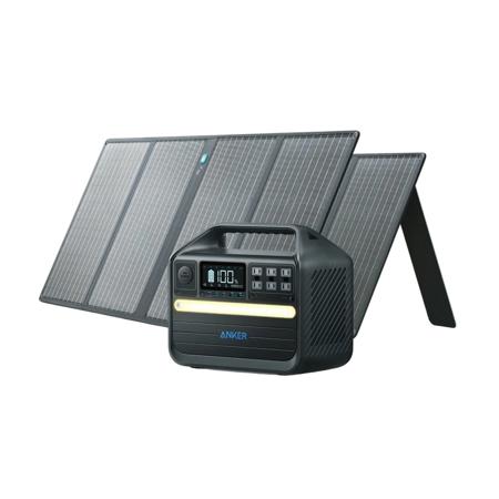 Anker 555 PowerHouse 1000W 1024Wh Power Station with 2x 625 100W Solar Panel