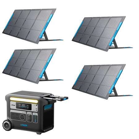 Anker 767 PowerHouse 2400W 2048Wh Power Station with 4x 531 200W Solar Panel