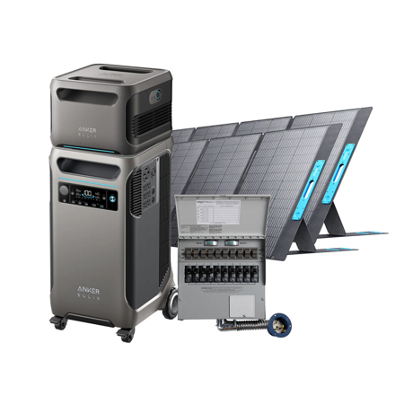 Anker SOLIX F3800 3840Wh 6000W Portable Power Station with BP3800 LFP Expansion Battery, Transfer Switch and 2x 400W Solar Panel Anker SOLIX F3800 3840Wh 6000W Portable Power Station with BP3800 LFP Expansion Battery, Transfer Switch and 2x 400W Solar Panel