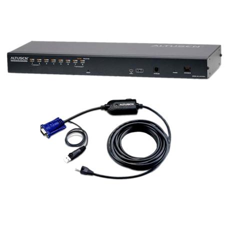 Aten KH1508Ai 8-Port Single User Cat5 IP KVM Over IP Switch with 8x KA7970 Cable