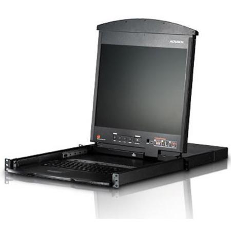 Aten KL1508AM 8-Port 17" Cat5 High-Density Dual Rail LCD KVM Switch