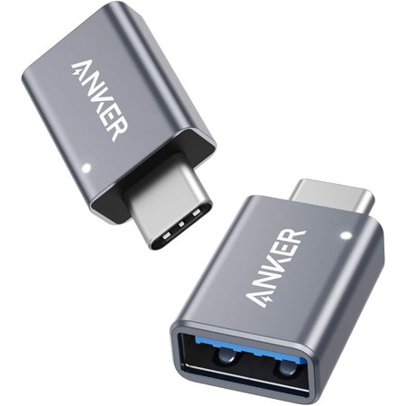 Anker USB-C Male to USB-A Female Adapter, 2-Pack