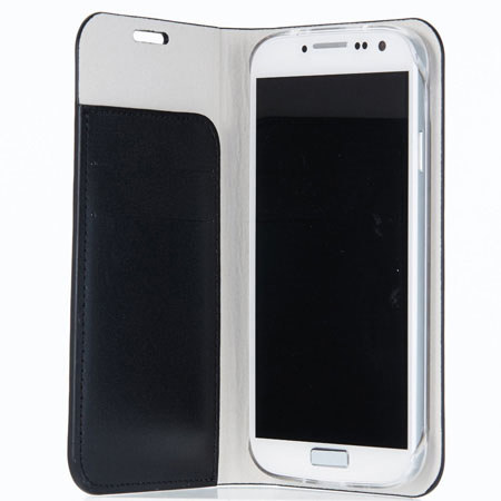 Anymode Prime Folio Cover Leather Wallet Case for Samsung Galaxy S4, Black