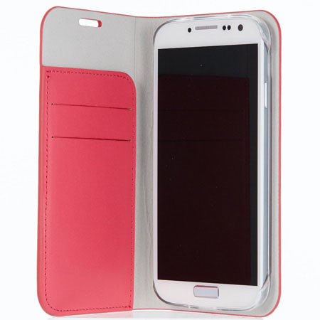 Anymode Prime Folio Cover Leather Wallet Case for Samsung Galaxy S4, Pink