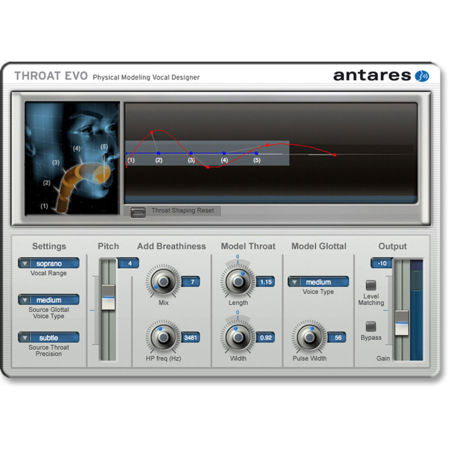 Antares Audio Technologies Auto-Tune Throat Physical Modeling Vocal-Designer Plug-In, Perpetual License, Download