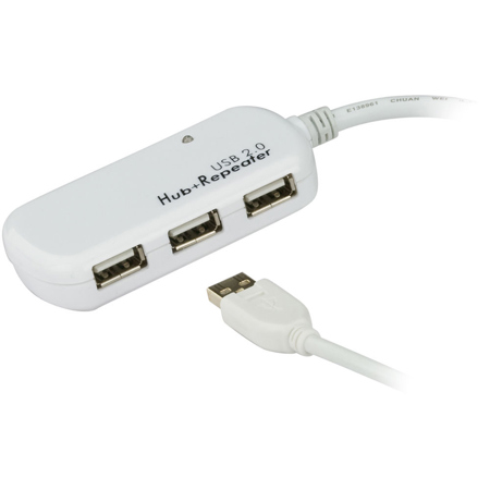 Aten UE2120H 12m / 39.37' USB 2.0 Extender with 4-Port Hub