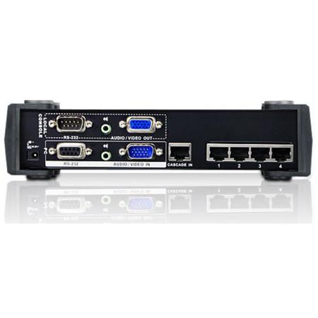 Aten VS1504T 4-Port VGA/Audio Cat 5e/6 Splitter with RS-232
