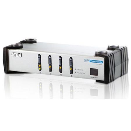 Aten VS461 4-Port DVI Video and Audio Switch, Up to 1920x1200 Video Resolution Support