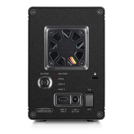 AKiTiO NT2 U31C Dual-Bay RAID Storage Enclosure, USB 3.1 Type-C