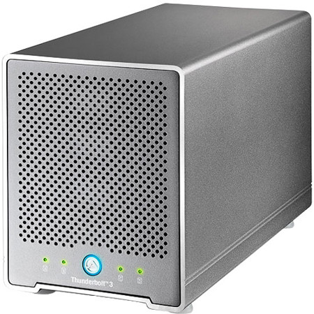 AKiTiO Thunder 3 Quad Mini 4-Bay RAID Array Enclosure, Charcoal Gray