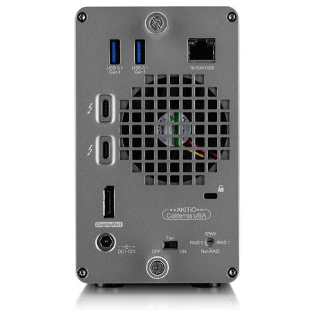 AKiTiO Thunder3 RAID Station 2-Bay Thunderbolt 3 RAID Array