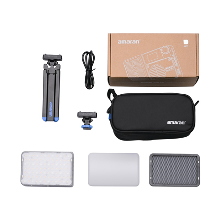 amaran Ace 25x 25W Bi-Color On-Camera LED Light Kit with Mini Tripod and Light Silver