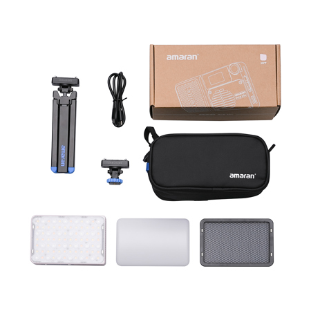 amaran Ace 25x 25W Bi-Color On-Camera LED Light Kit with Mini Tripod and Light Pink