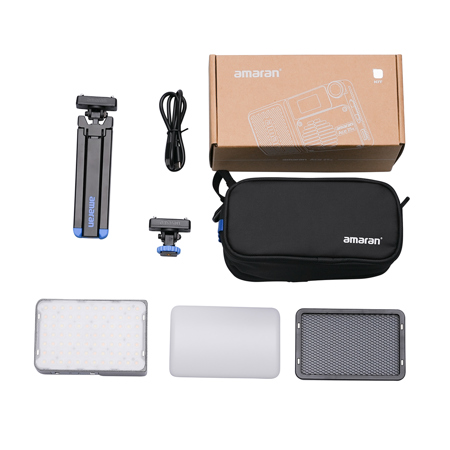 Amaran Ace 25x Light Kit with Mini Tripod and Light Control Grid Silver