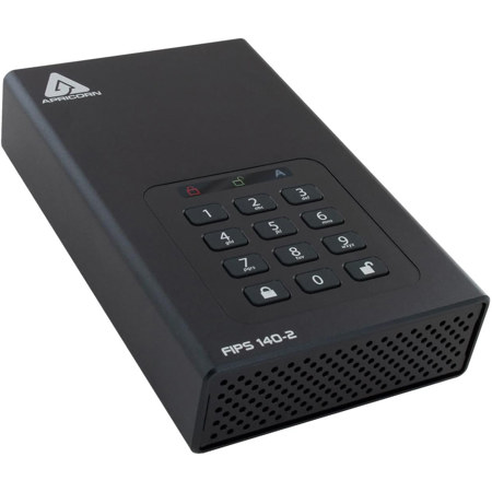 Apricorn Aegis Padlock DT USB 3.2 Gen 1 Encrypted External Desktop Drive, Black