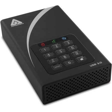 Apricorn Aegis Padlock DT USB 3.2 Gen 1 Encrypted External Desktop Drive, Black