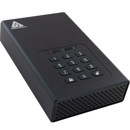 Apricorn Aegis Padlock DT USB 3.2 Gen 1 Encrypted External Desktop Drive, Black