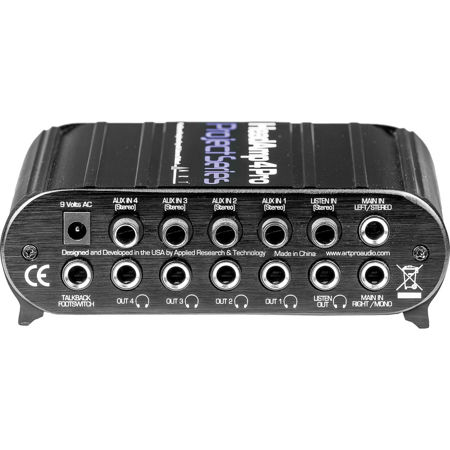 Art Pro Audio HeadAmp4Pro Five Channel Headphone Amp with Selectable Talkback