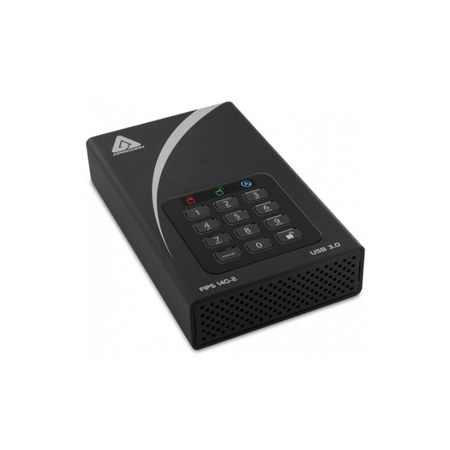 Apricorn Aegis Padlock DT FIPS USB 3.2 Gen 1 Encrypted External Desktop Drive, Black