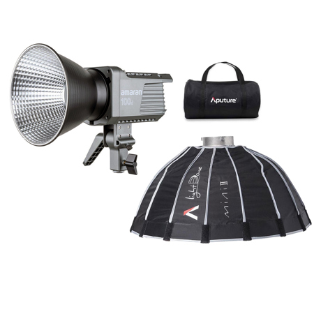 Aputure Amaran 100d Daylight LED Light with Light Dome Mini II