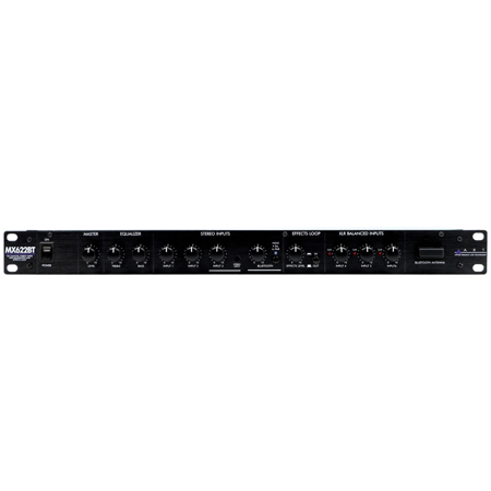 Art Pro Audio MX622BT Rackmount 6-Channel Stereo Mixer with Bluetooth and EQ