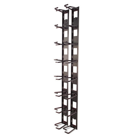 American Power Conversion (APC) Vertical Cable Organizer, 8 Cable Rings, Zero U