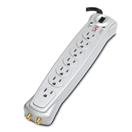American Power Conversion (APC) APC P7V-LM A/V Surge Protector, Silver Satin