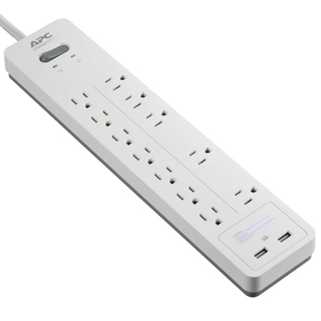 American Power Conversion (APC) PH12U2W 12-Outlet Surge Protector, 6' Power Cord