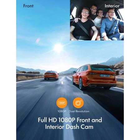 Apeman C680 Full HD Front and Interior Dual Dash Camera with 2" IPS Screen