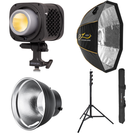 amaran Halo 300x 305W Bi-Color COB LED Light, w/Reflector Softbox & Stand