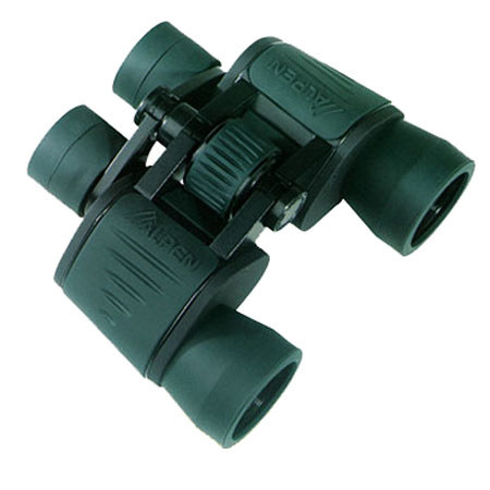 Alpen 8x42mm MagnaView Series Weather Resistant Porro Prism Binocular with 8.2 Degree Wide AOV, Green Rubber Armored
