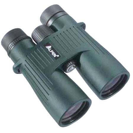 Alpen 10x50 Shasta Ridge Roof Prism Binocular, 5.4 Degree Angle of View, Green