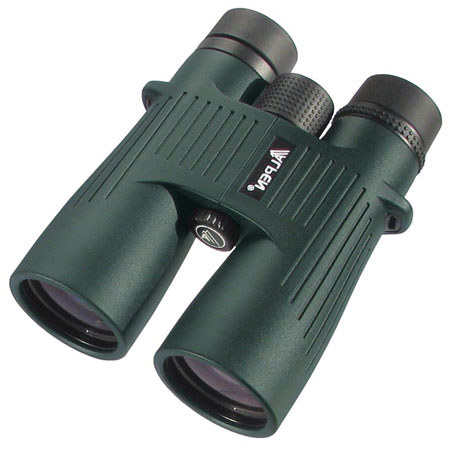 Alpen 10x50 Shasta Ridge Roof Prism Binocular, 5.4 Degree Angle of View, Green