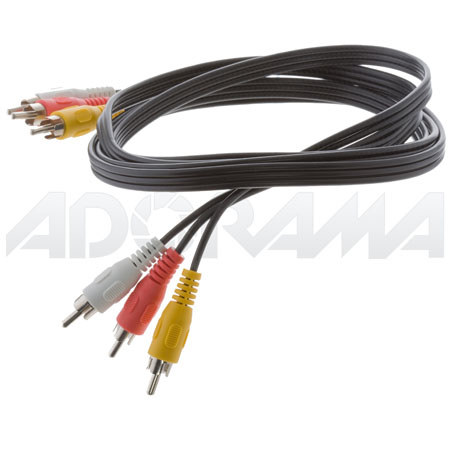 Apogee 6ft Pro Series Composite RCA TV Cable (Red, Yellow, White)