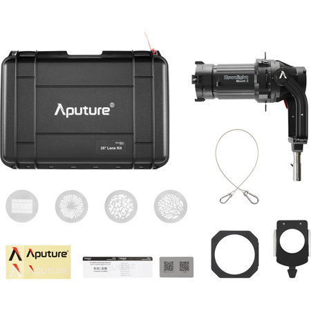 Aputure Spotlight Mount II Projection Lens Modifier Kit with 26 Degree Lens for STORM 400x and STORM 700x fixtures