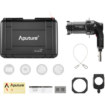 Aputure Spotlight Mount II Projection Lens Modifier Kit with 36 Degree Lens for STORM 400x and STORM 700x fixtures