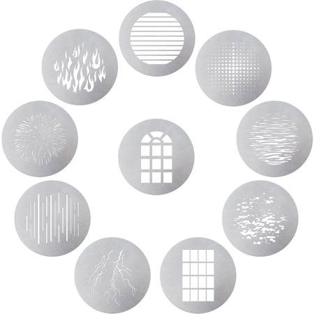 Aputure 10 GOBO Kit for Spotlight Mount, Ten Classic Shapes
