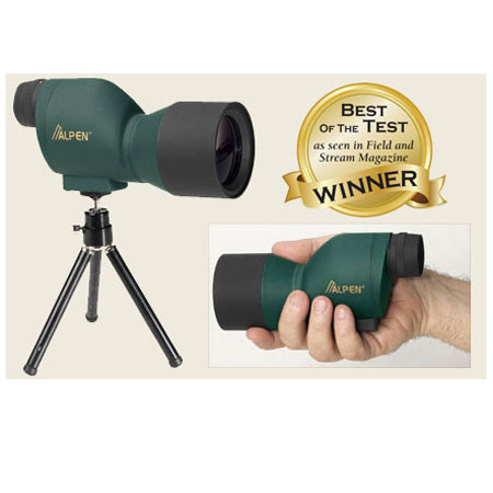 Alpen 20x50 Porro Prism Straight View Spotting Scope